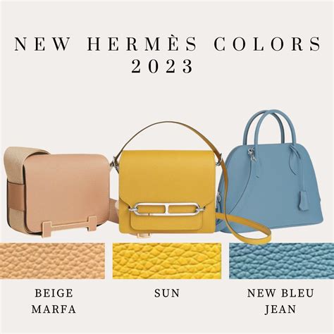 hermes bag colors 2023|new hermes colors chart.